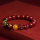  Vermilion Pixiu Five-Way Caishen (Wealth God) Lucky Bead Bracelet