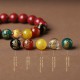  Vermilion Pixiu Five-Way Caishen (Wealth God) Lucky Bead Bracelet