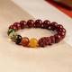  Vermilion Pixiu Five-Way Caishen (Wealth God) Lucky Bead Bracelet