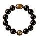 Black Obsidian Heart Sutra Buddha Bead Bracelet