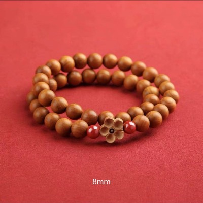 Cinnabar Peach Blossom Bracelet