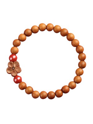 Cinnabar Peach Blossom Bracelet