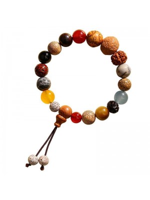 Eighteen Seed Bodhi Bead Amulet Bracelet