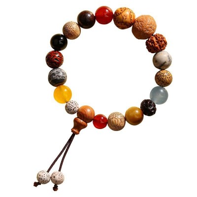 Eighteen Seed Bodhi Bead Amulet Bracelet