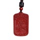 Five Ways of Wealth God Cinnabar Pendant