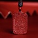 Five Ways of Wealth God Cinnabar Pendant