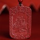 Five Ways of Wealth God Cinnabar Pendant