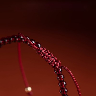 Garnet and Cinnabar Pixiu Bracelet