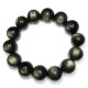 Natural Black Gold Obsidian Double Eye Couple Bracelets