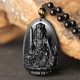 Natural Black Obsidian Eight Guardian Deity Pendant