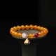 Natural Red Agate Lotus Pod Bracelet