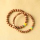 Peach Wood Lucky Red Sandalwood Amber Feng Shui Bead Bracelet