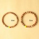 Peach Wood Lucky Red Sandalwood Amber Feng Shui Bead Bracelet