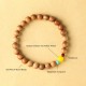 Peach Wood Lucky Red Sandalwood Amber Feng Shui Bead Bracelet