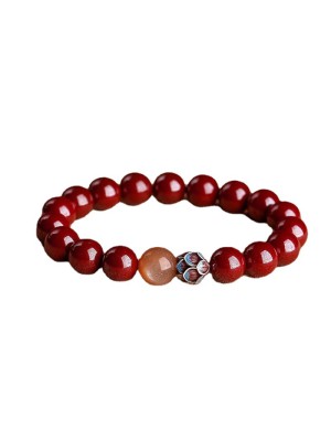 Purifying Heart Lotus Cinnabar Bracelet