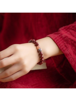 Purifying Heart Lotus Cinnabar Bracelet