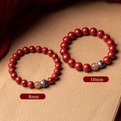 Purifying Heart Lotus Cinnabar Bracelet