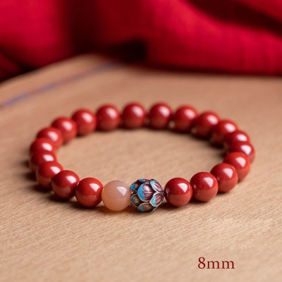 Purifying Heart Lotus Cinnabar Bracelet