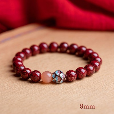 Purifying Heart Lotus Cinnabar Bracelet