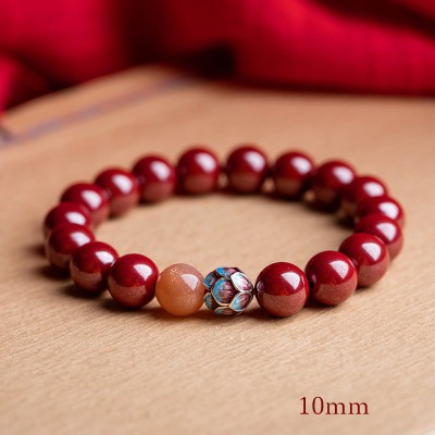 Purifying Heart Lotus Cinnabar Bracelet