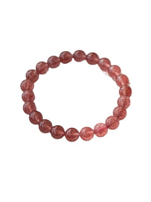 The Natural Strawberry Quartz Bracelet [Peach Blossom Stone]