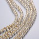 White Crystal Six-Character Mantra Gold-Stamped Beads