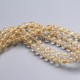 White Crystal Six-Character Mantra Gold-Stamped Beads