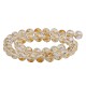 White Crystal Six-Character Mantra Gold-Stamped Beads